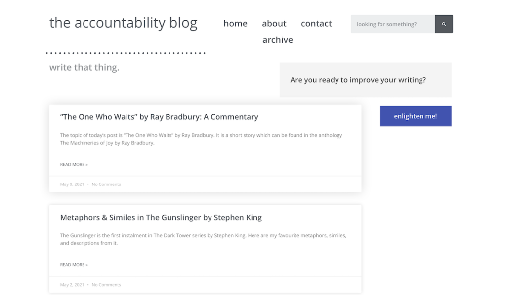 Blog theme February 2021 until May 2021